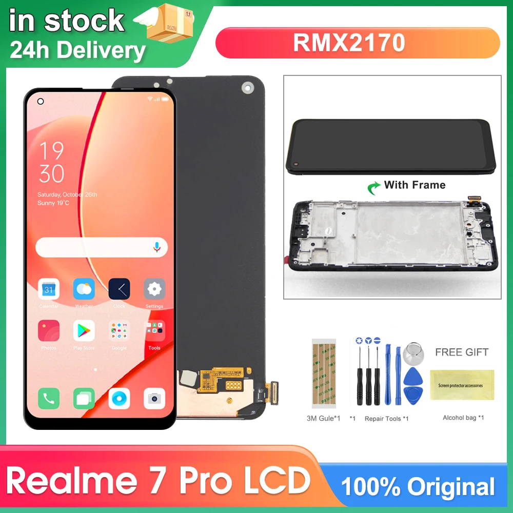 Custodia MaiJin Trasparente Per OPPO Realme 7 Pro – Morbida TPU Anti-scivolo, Ultra-sottile, Bordi Rialzati