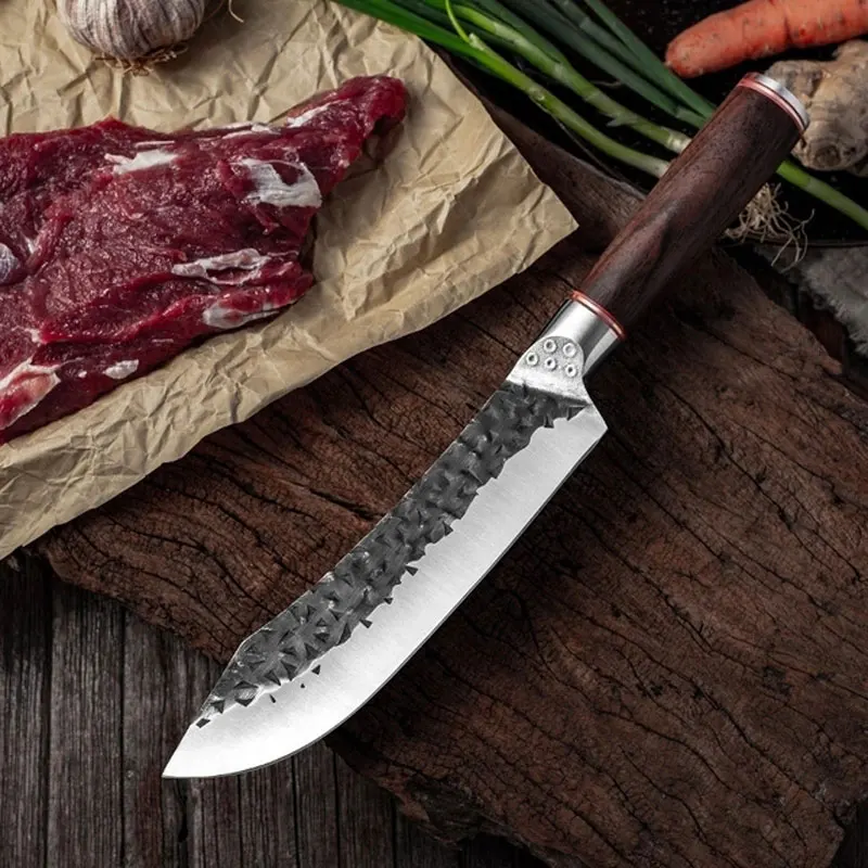 Cleaver Knife High Carbon Steel Kitchen Knives Meat Vegetables Fish Chicken Chef Knife Wood Handl Cooking Butcher Damascus knife