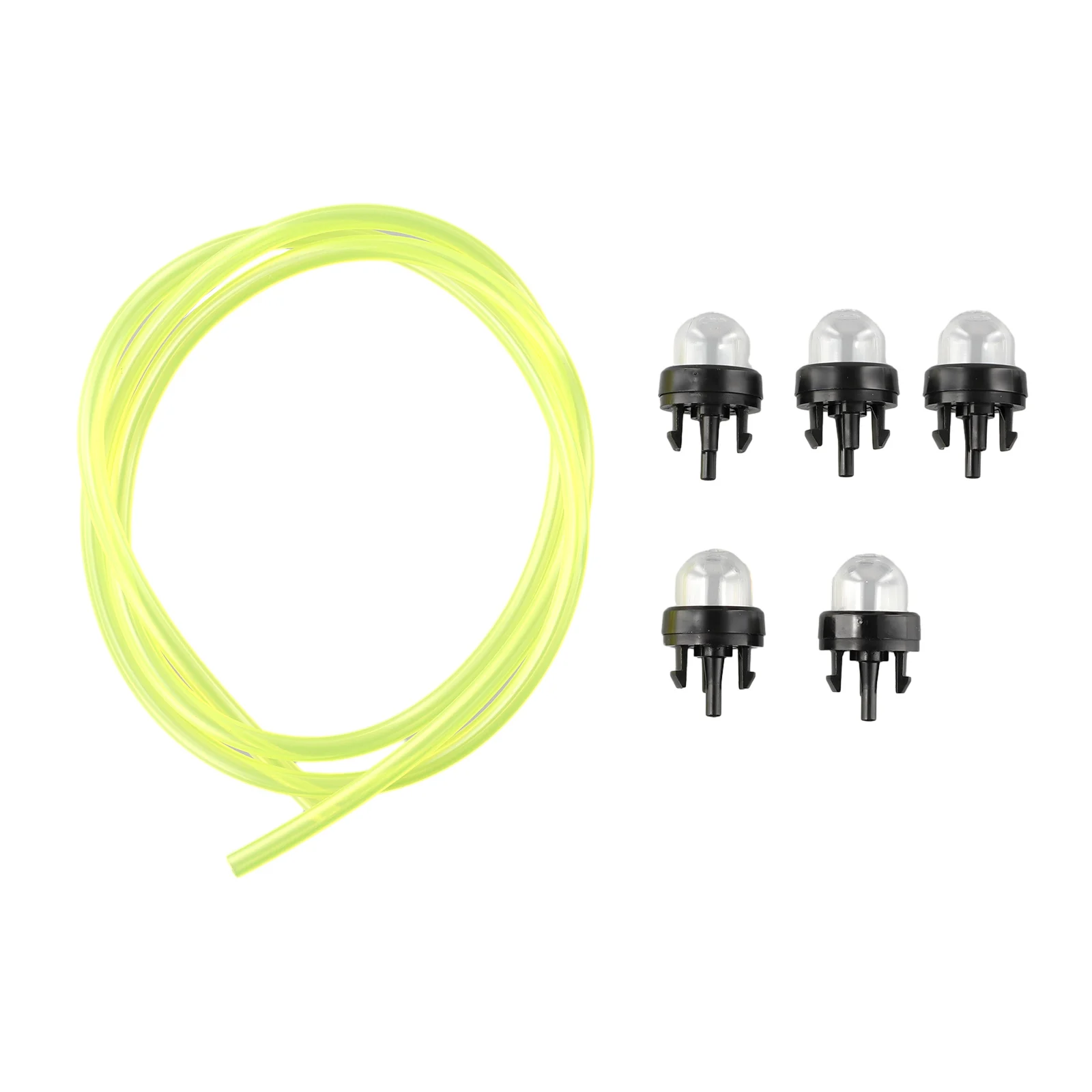 5pcs Lawn Mower Primer- Bulbs Carb- Primer- Bulb Cap 1M Fuel Line