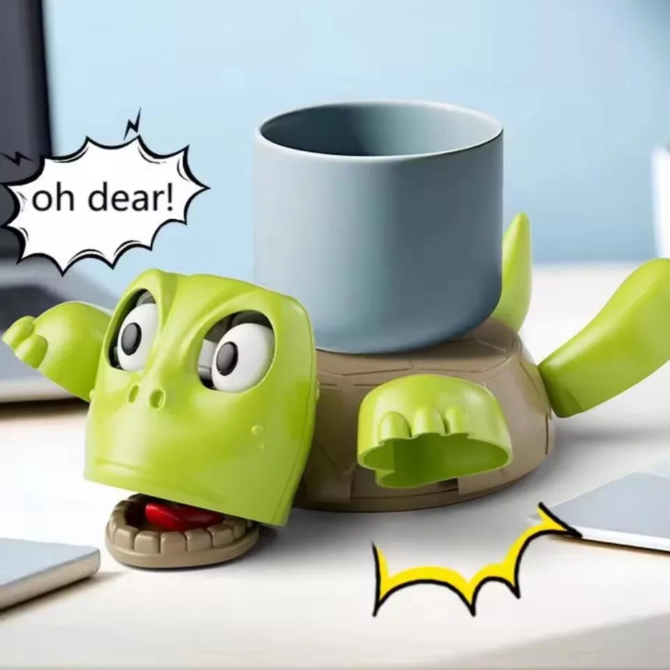 Fun Coaster Turtle Cup Pad Desk Turtle Anti-stress Cup Pad Tea Coffee Mug Drinks Stress Relief Holder toys Children Adults Gifts