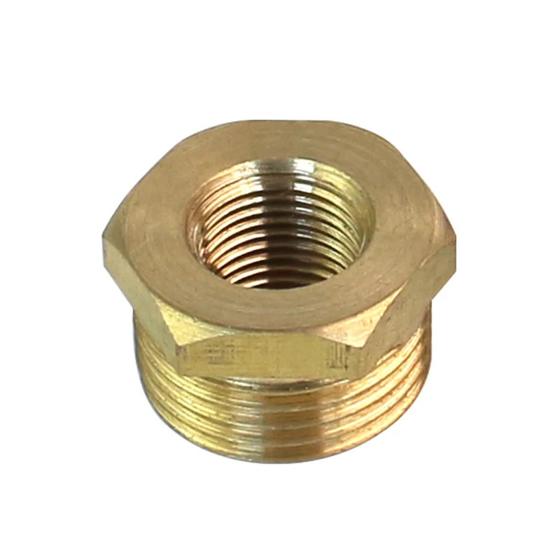 Pipe Fitting Brass Hex Bushing Reducer 1/8 1/4 3/8 1/2 3/4 F to M Threaded Reducing Copper Water Gas Adapter Coupler