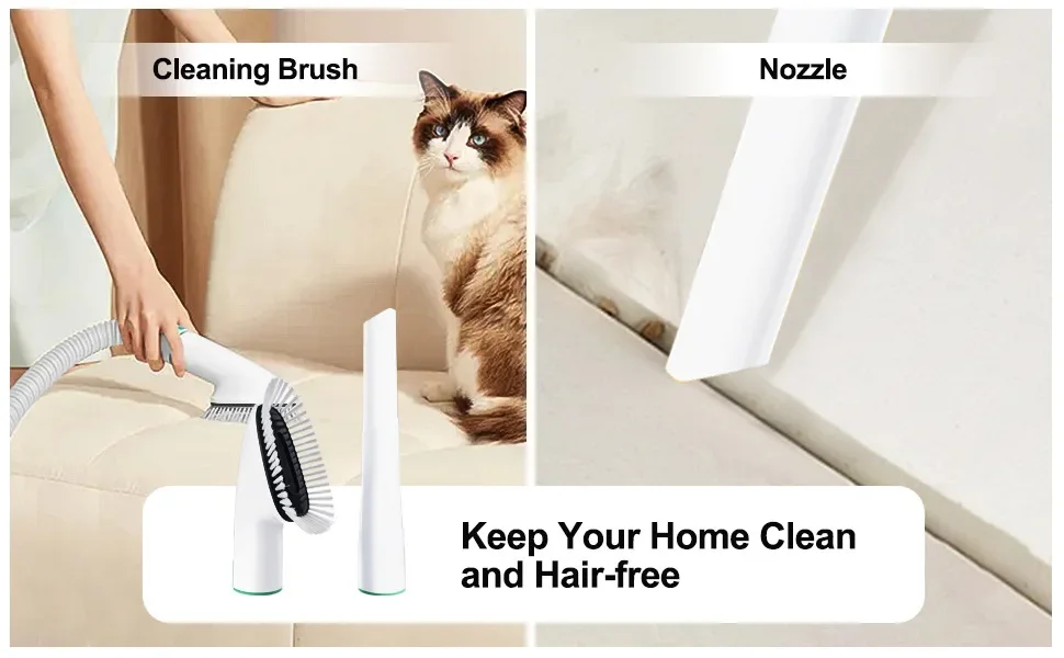 7 In 1 Pet Grooming Vacuum Kit Dog Grooming Clippers Pet Hair Remover With Power Large Suction & Low Noise Hair Kits dog grooming vacuum