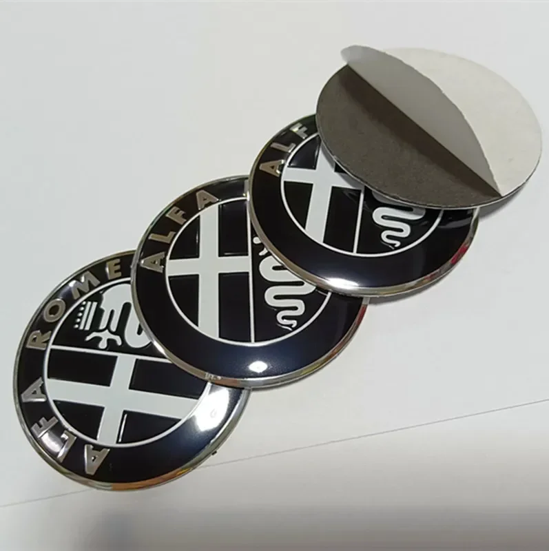 Alfa Romeo Car Badge and Emblem Sticker Set for Hood, Trunk, and Steering Wheel
