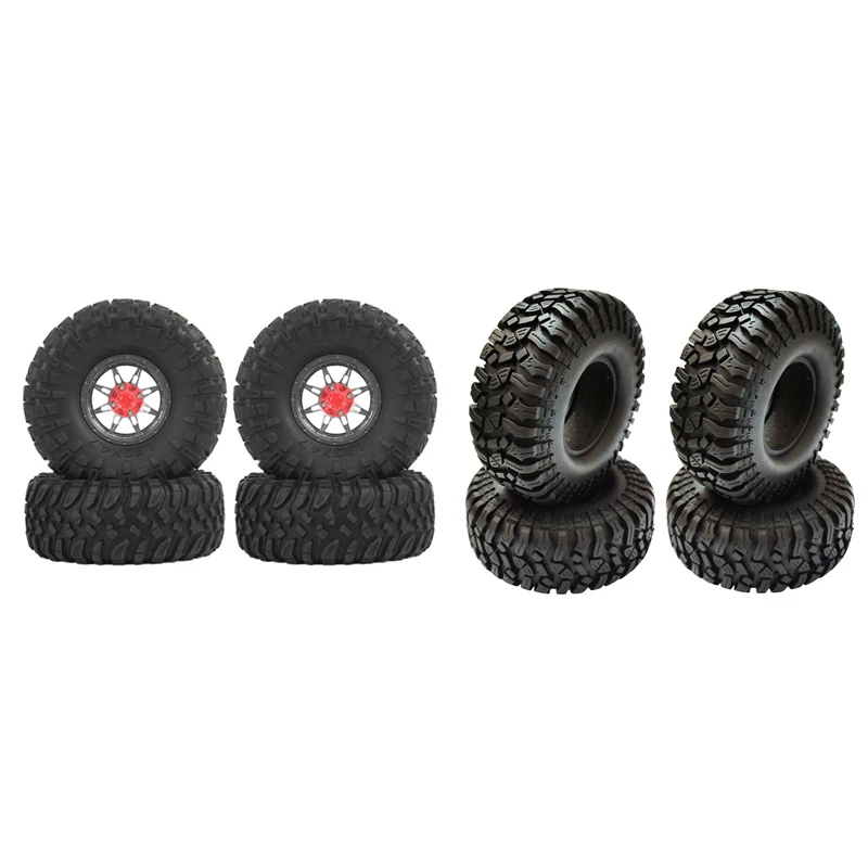 

4PCS 112Mm Rubber Wheel Tire Tyre With 4PCS 120Mm Beadlock Wheel Rim & Rubber Tires Set