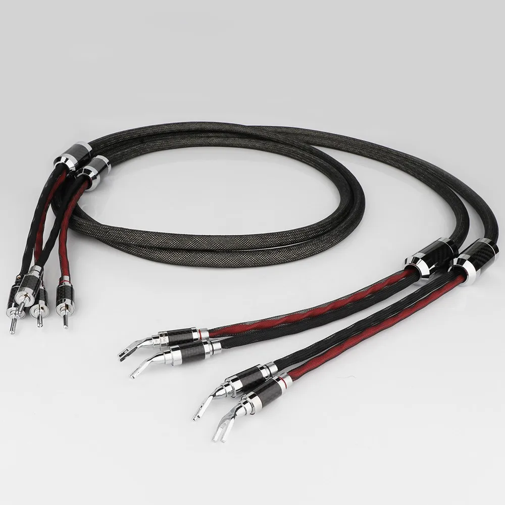 Monosaudio 100 Pure Solid Silver Speaker Cable With Carbon Fiber Spade