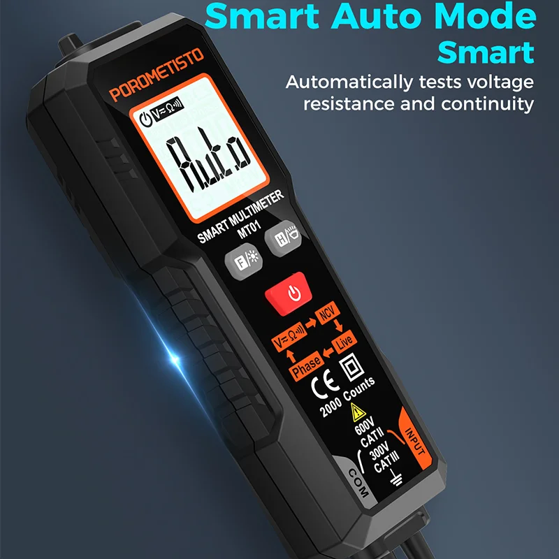 Multimètre numérique MT01 2000 points TRMS - Testeur électrique auto
