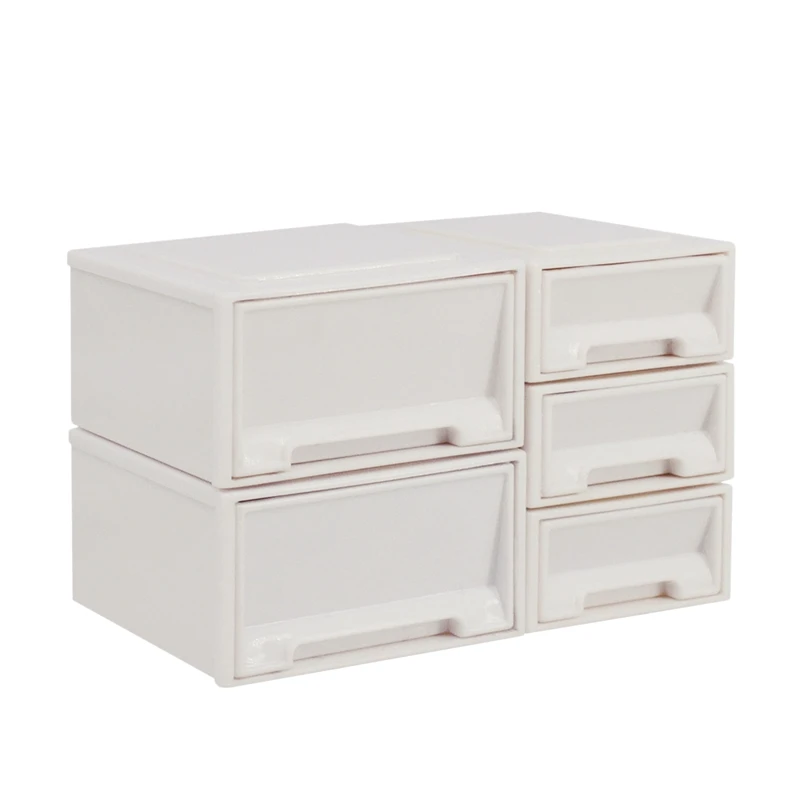 

1:6 миниатюрная мебель для кукольного домика, маленький ящик для хранения из пяти предметов, комбинированные аксессуары для кукольного домика