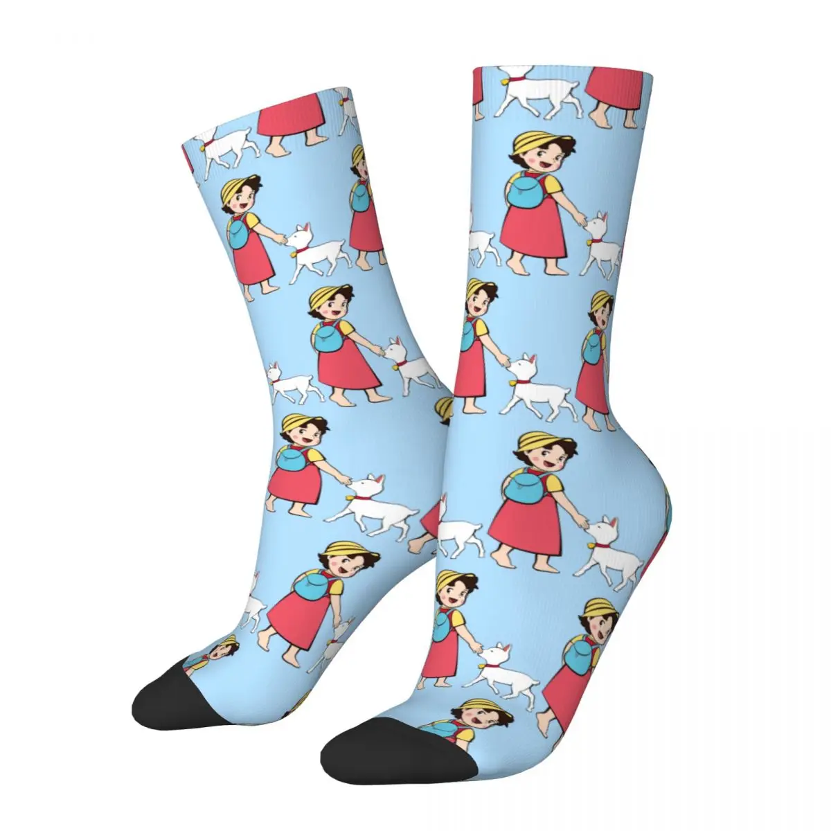 

Носки Heidi And Litle из козы для мужчин и женщин, Альпы, Швейцария, комиксы в стиле аниме, носки средней длины, подарок на весну, лето, осень, зиму