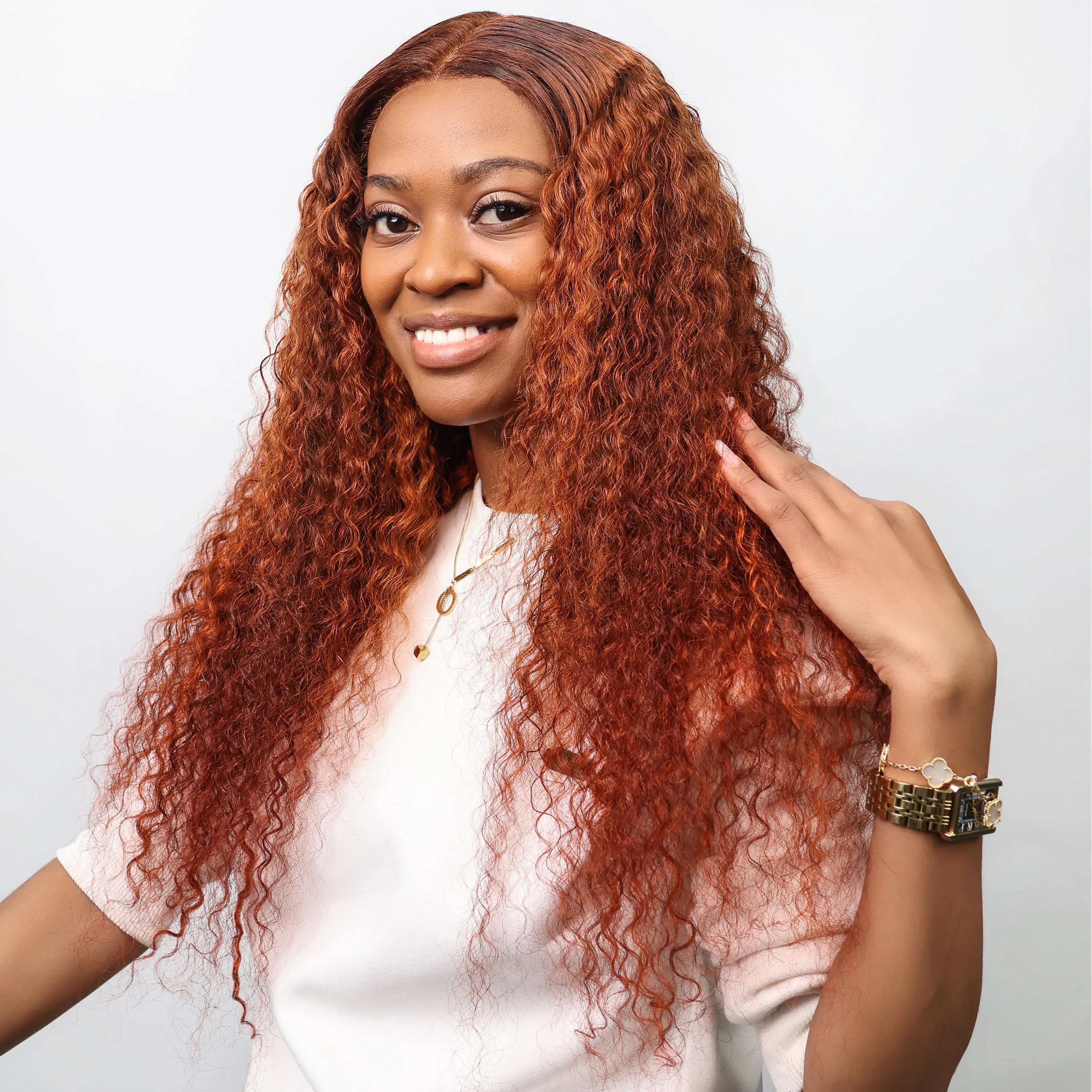 Ombre Orange Ginger Lace Front Wig 13x6 HD Water Wave Curly High Density 17 S691327b093314fcfbc1e757acae3e280H Ombre Orange Ginger Lace Front Wig 13x6 HD Water Wave Curly High Density