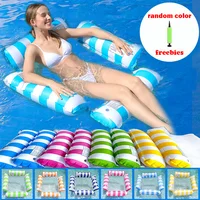 Inflatable Pool Float Chair Lounge for Adults Kid Floating Stripe Pattern Hammock for Swimming Pool Party Summer Water Fun Beach 1