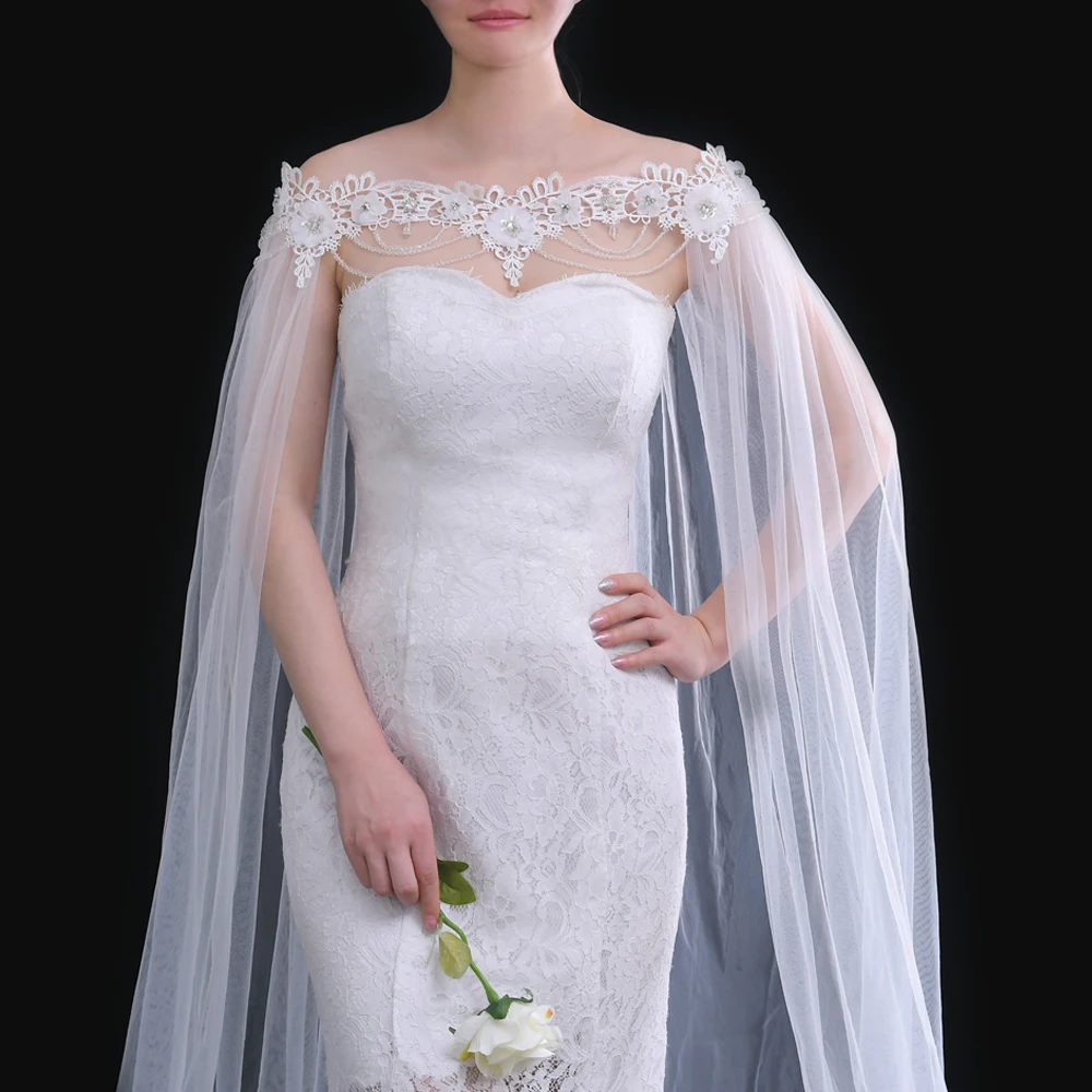 VG04T Wedding Cloak Cape Veil Bridal Bolero Plus Size Evening Cape Jacket  for Women Wedding Accessories for Bride 2023 - AliExpress