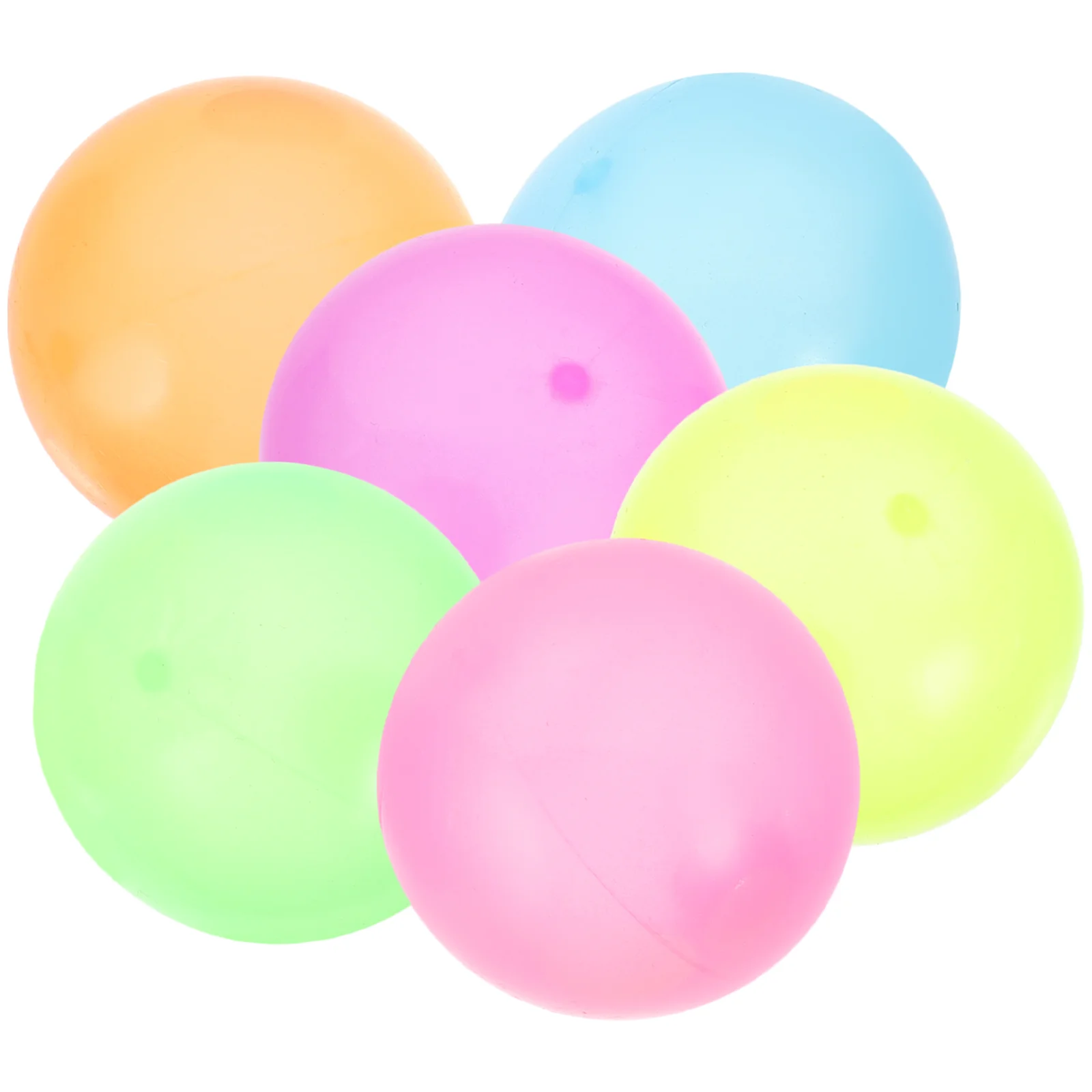 

4/6pcs Luminous Sticky Balls Bounce Glowing Stress Ball Sticky Wall Kids Throwing Decompression Ball Toys Glow In The Dark