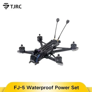 TJRC FJ-5 Kit telaio drone FPV da 5 pollici, fibra di carbonio impermeabile IP68 con LED per O4 / Walksnail / DC, compatibile con il sistema Power HD