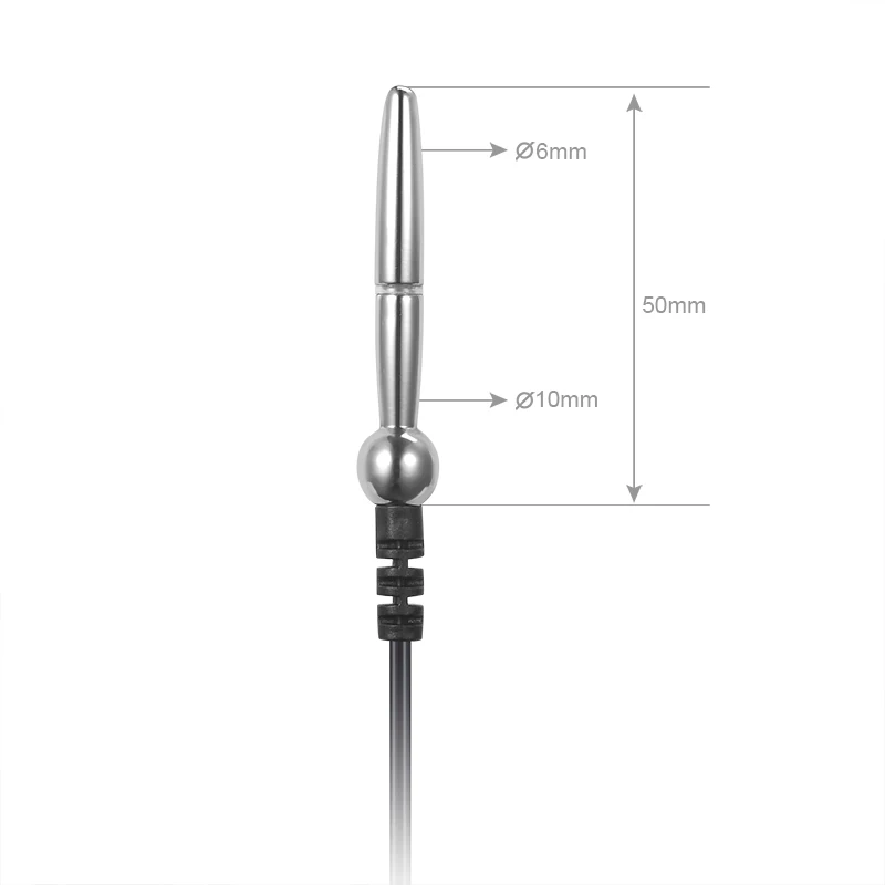Sex Toys Electric Shock Male Stainless Steel Urethral Sounding Penis Plug Urethra Stimulate Erotic SM Dilator Masturbation Rod