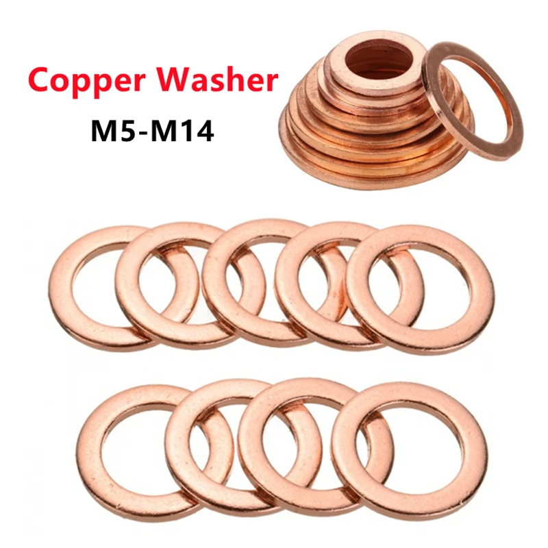 CopperWasherforOilSumpPlugM5M6M8M10M12M14SealingSolid
