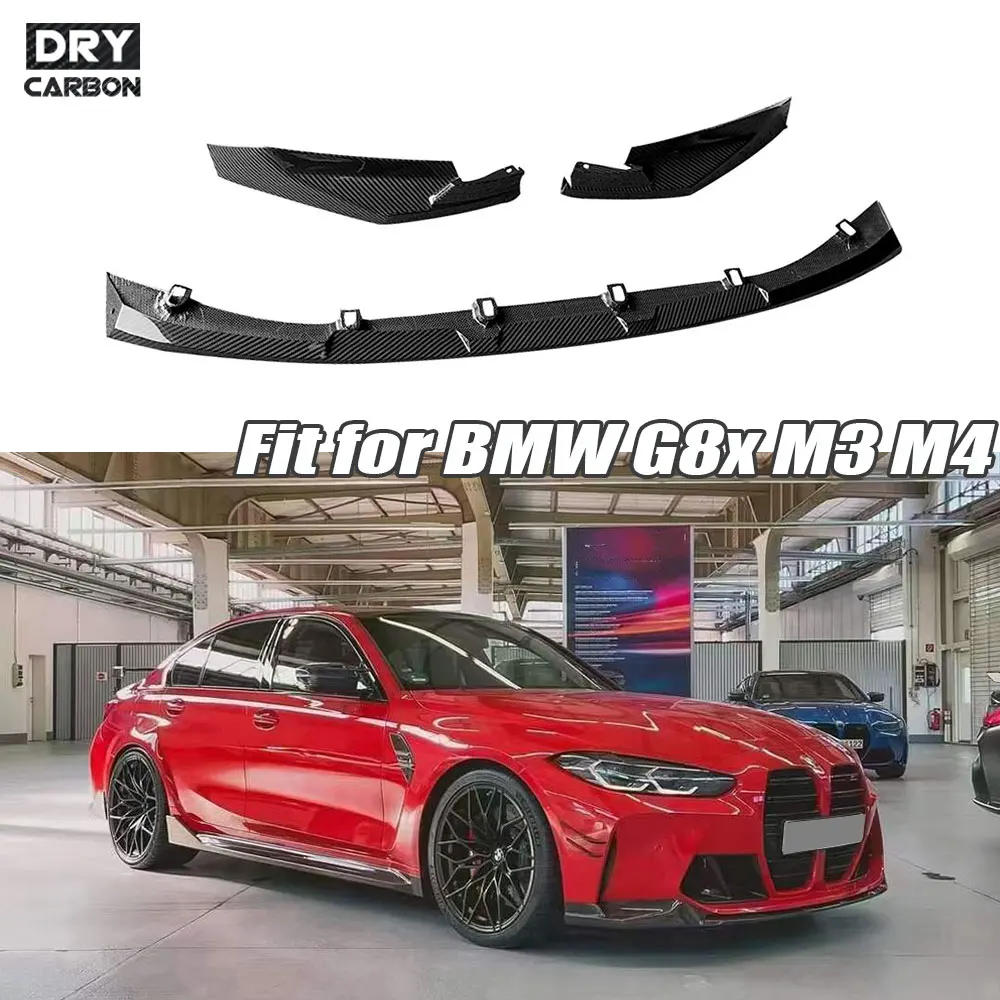 Dry Carbon Fiber Car Front Bumper Splitter Lip Spoilers for BMW G80 M3 ...
