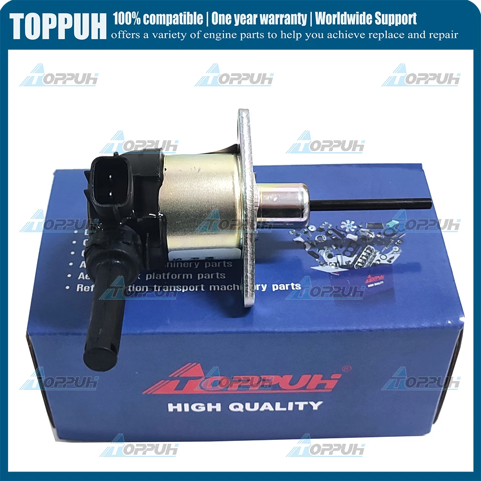 Fuel Stop Solenoid 12V for Kubota D1503 D1703 D1803 V2003 V2203 V2403 Excavator