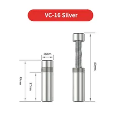 Premium Graphics Card Holder - Vertical Telescopic Rotating Stand with Magnetic Aluminum Alloy Support (GC-16-silver)