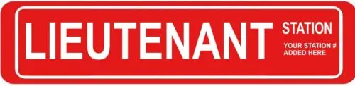 

Personalized Lieunant Station Street Sign Large Tin Sign 4 x 16 ADD Station #