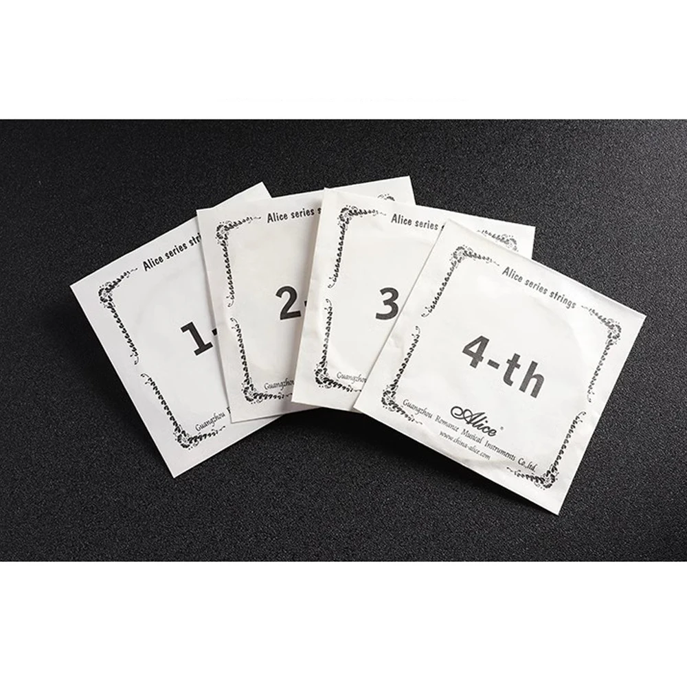 5 Sets Alice AT48 High carbon steel rope core silver plated copper Golden Multi-layer Nano Coating Nylon winding Pipa Strings