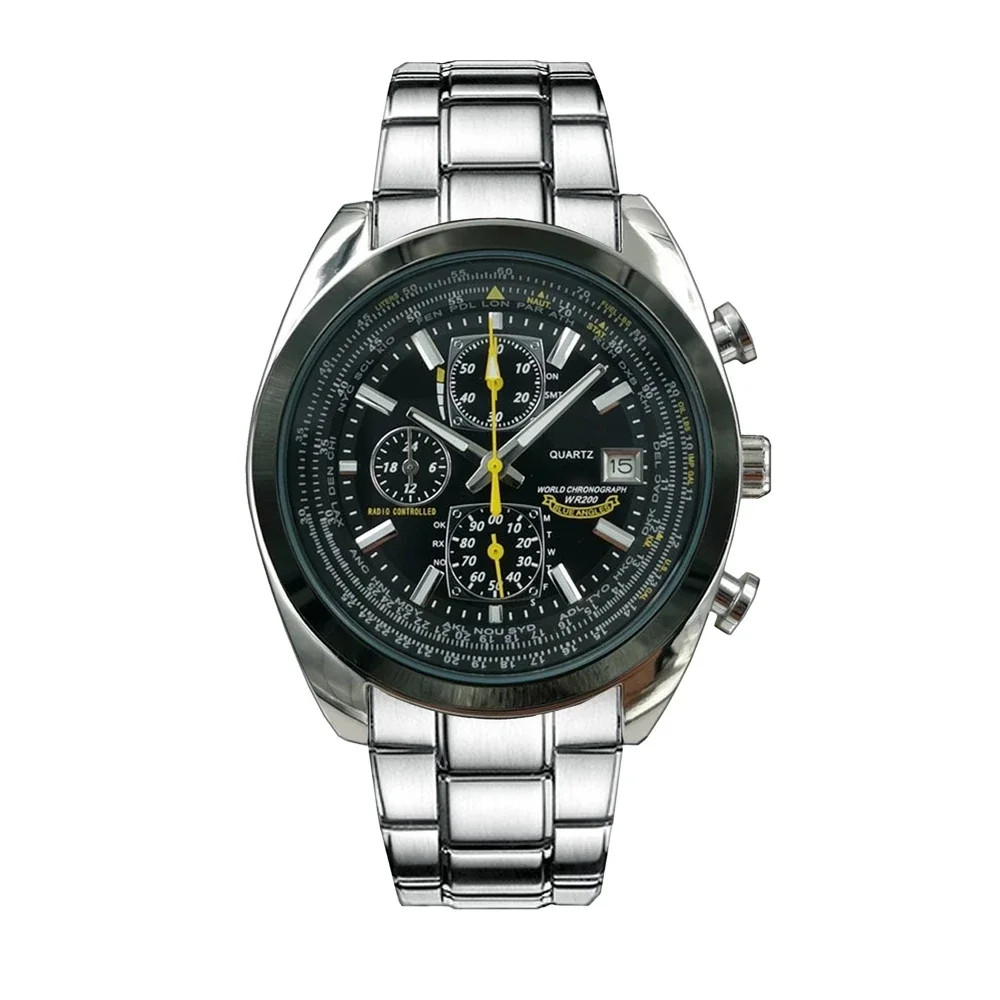 2024 New Citizen Men's Watch Top Brand Luxury Leather Casual Quartz Men's Watch Six-pin Steel Band Sports Waterproof Men's Watch