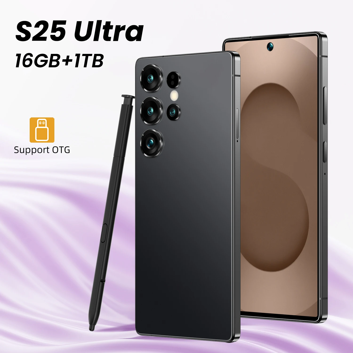 S25 Ultra 16GB+1TB 7.3 inch Android 14 72MP+108MP Camera 7800mAh battery 5G network 10 core Facial Recognition