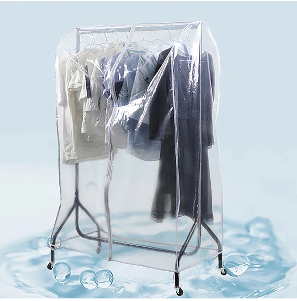 Description Picture 4 of itemGarment Coat Dust Moisture proof Protection Transparent Square Full Cover for Floor-standing Drying Rack for Clothes