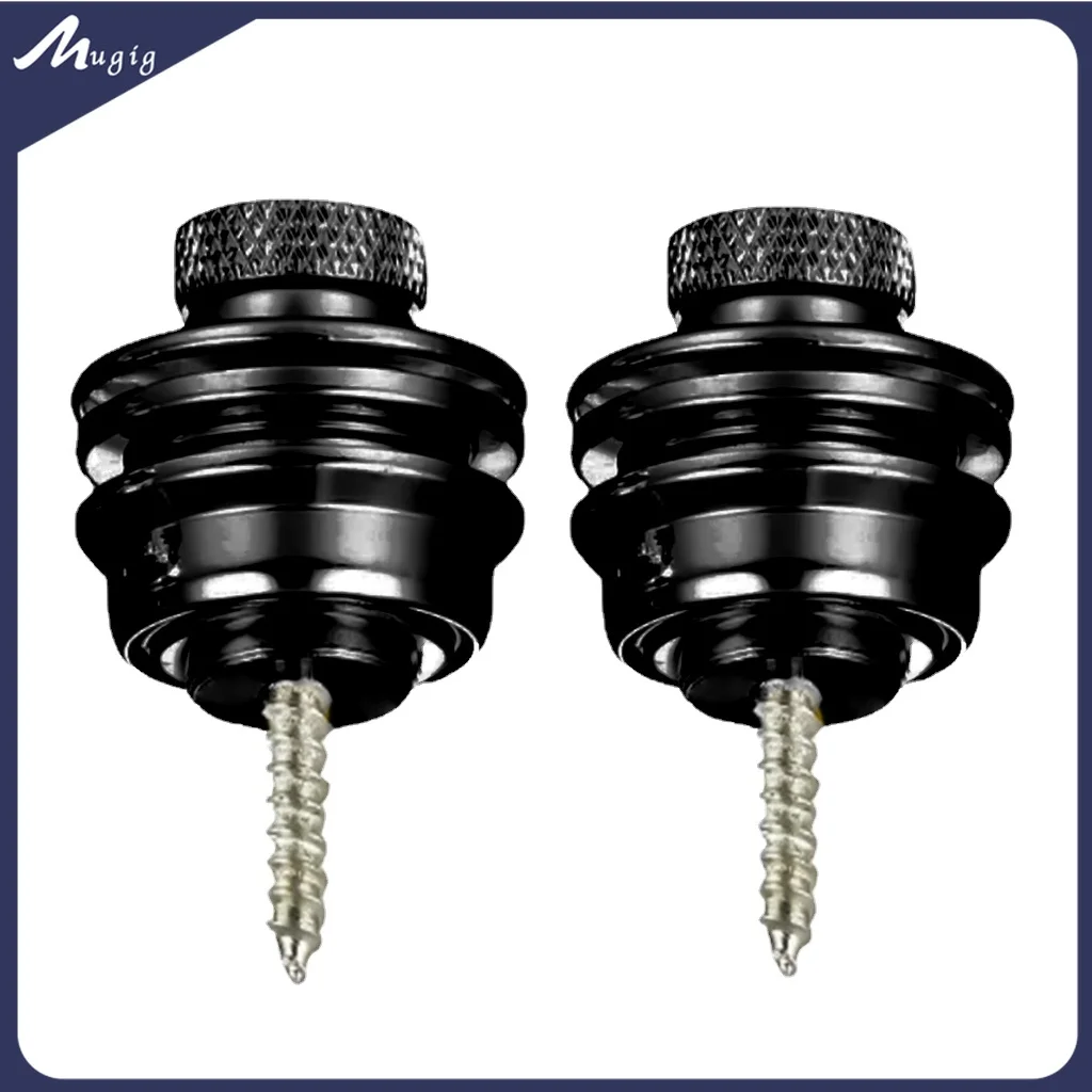 Guitar Strap Lock Straplock Straplok Button Guitarra Strap Black Flat Head Buckle Button Lock Pin Locking Accessories 2PCS