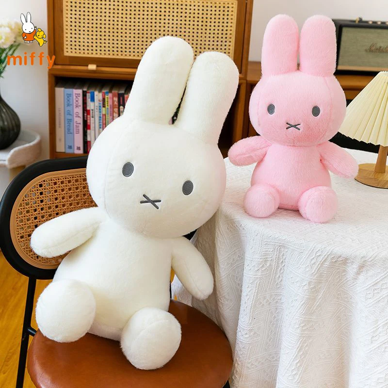 Kawaii Miffy Plush Doll - Creative Fluffy Stuffed Toy for Home Decoration & Gifts