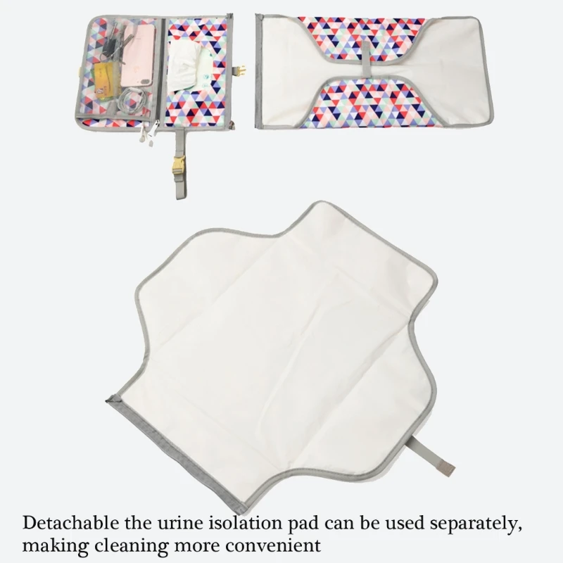 Portable Waterproof Baby Changing Pad Large Capacity Detachable Folding Baby Diaper Changing Bag For Stroller Hanging Bag Travel