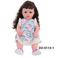 22 Inches Baby Girl Dolls With Doll Clothes Shoes Accessories Soft 55 CM Reborn Realistic Full Silicone Baby Girl New Born Doll 2
