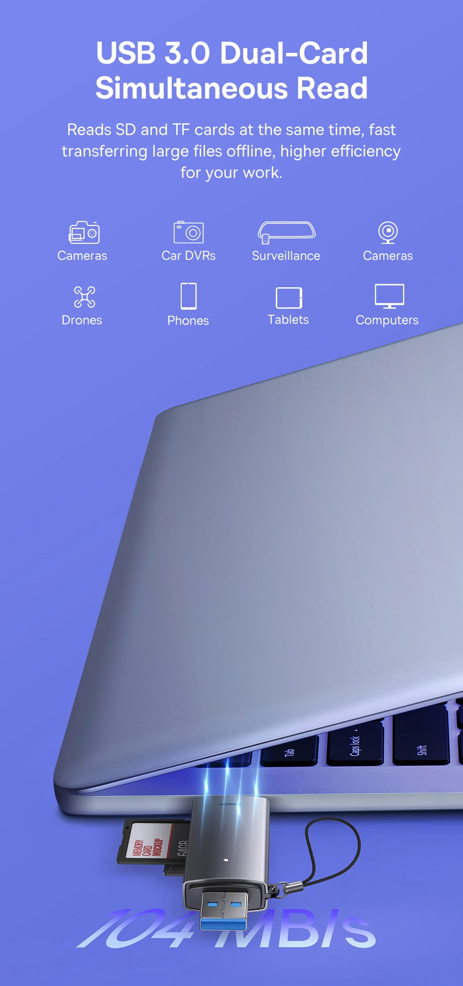 Baseus-usb 3.0 tipo c para micro sd