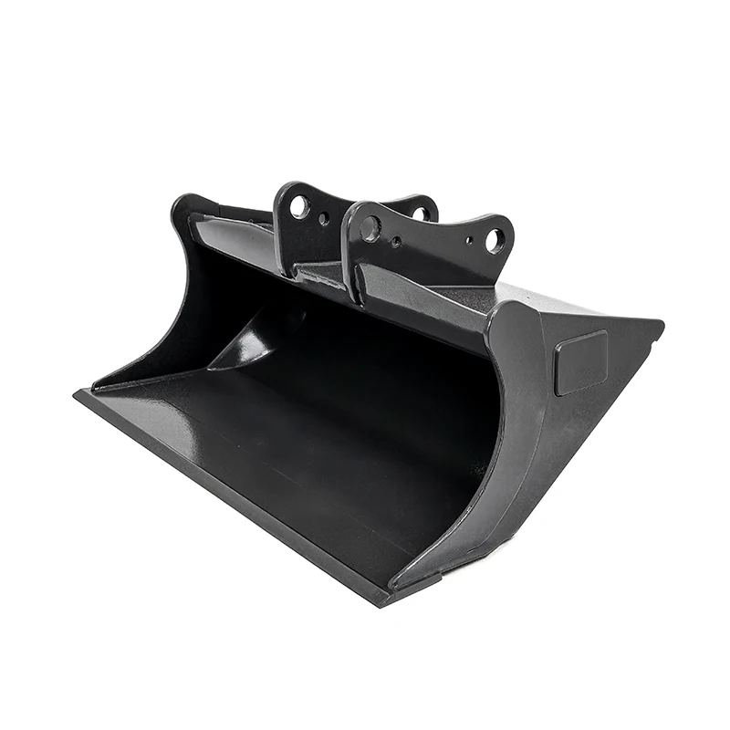 Seau métallique LESU 1/14 pour pelle hydraulique RC, compatible ET30H, ET26L, LR945, SK500, en gros plan.