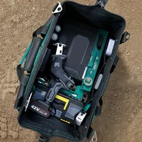 Upgrade 18in- 23inch Large Capacity Tool Bag Thickened Oxford Waterproofed Wear-Resistant Heighten Electrician Tool Storage Bag 2