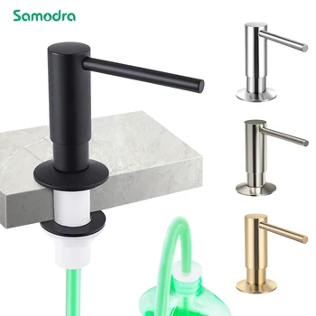 Samodra เครื่องจ่ายสบู่เหลวเหลวพร้อมชุดหลอดขยายหัวปั๊มทองเหลืองสำหรับห้องครัวอ่างล้างจานอุปกรณ์ห้องน้ำ4สี 1