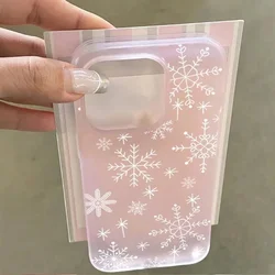 Charming Winter Snowflakes Fluttering Phone Case - Festive Y2K Design Cover - iPhone 13 (Case C)