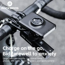 ROCKBROS Bike Light With Built In 5000mAh Batter Bicycle Light Type-C Charging Waterproof Cycling Lamp Handlebar Flashlight