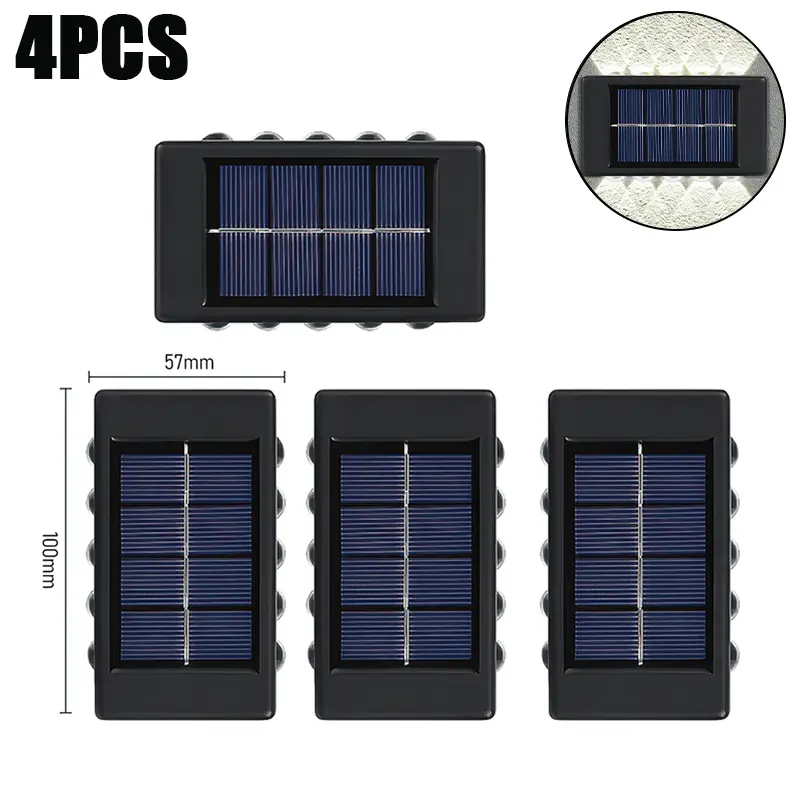 10 LED Solar Wall Lamp Outdoor Waterproof Solar Powered Light UP and Down Illuminate Home Garden Porch Yard Decoration - Image 10