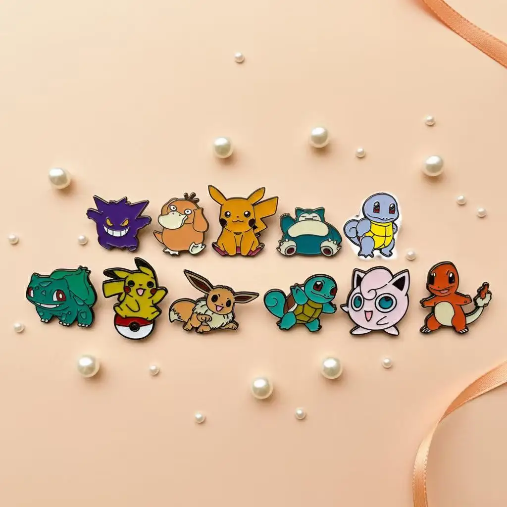 11-Piece Enamel Pin Set - Creative Bandage Brooches for Backpack and Clothing - Unique Metal Emblem Accessories Gift Set
