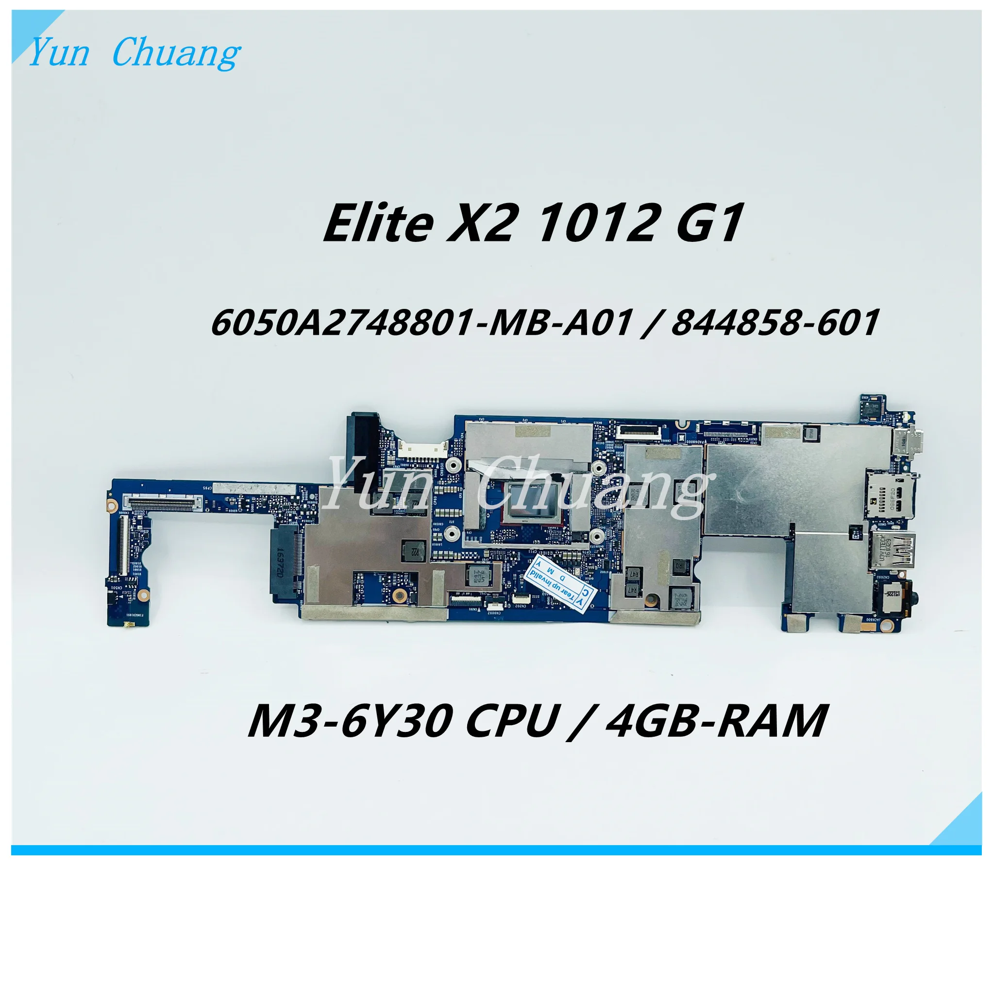 845470-601 844858-601 для HP Elite X2 1012 G1 материнская плата планшета 6050A2748801-MB-A01 M3-6Y3 0 ЦП 4 Гб RMB