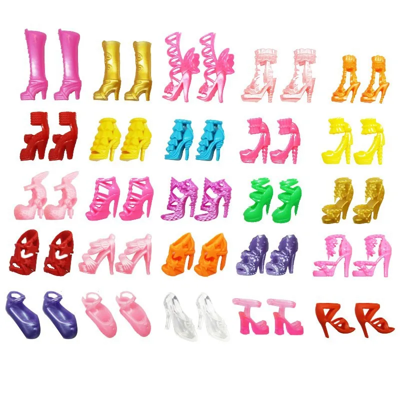 Barbie Lot De Chaussures Multicolores – Accessoire De Mode Pour Poupée – Jeu D’Imagination Et D’Habillage