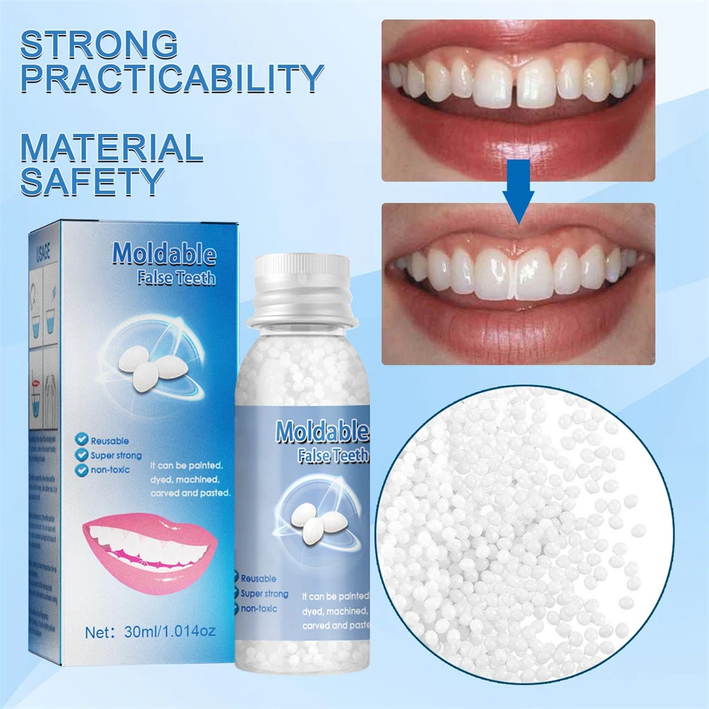 

Resin Temporary Tooth Repair Granules Teeth Gaps Missing Broken Tooth False Teeth Filling Moldable Solid Glue Dental Oral Care