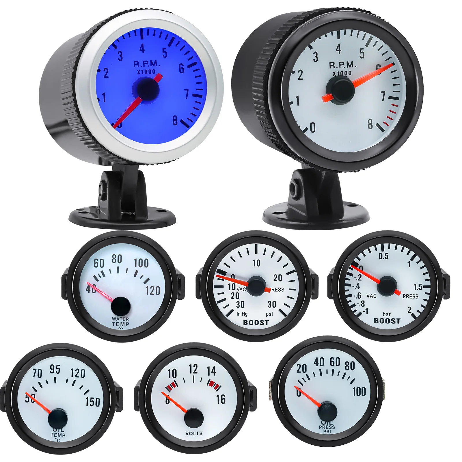 Vehicle Meter 12V Automobile Car Gauge 2" 52mm water temp gauge Oil