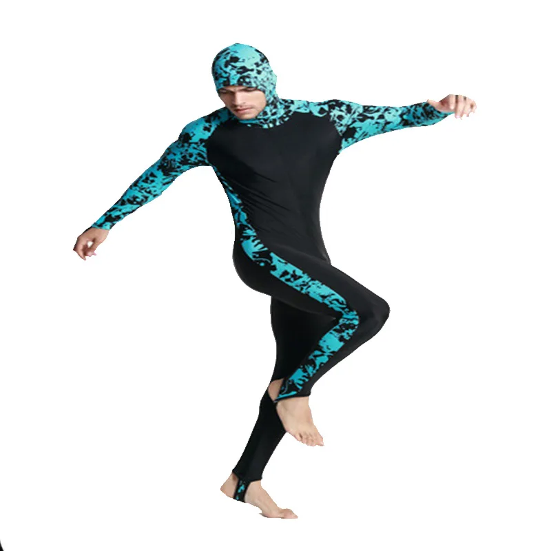 SBART-traje de buceo de Lycra para hombre y mujer, traje de buceo con capucha, medusas de Surf, costura de Color de alta elasticidad