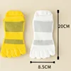 3 Pairs Men Toe Socks with Grip Non-slip Five Finger Socks Summer Mesh High Quality Cotton Ankle Socks Anti-slip 5