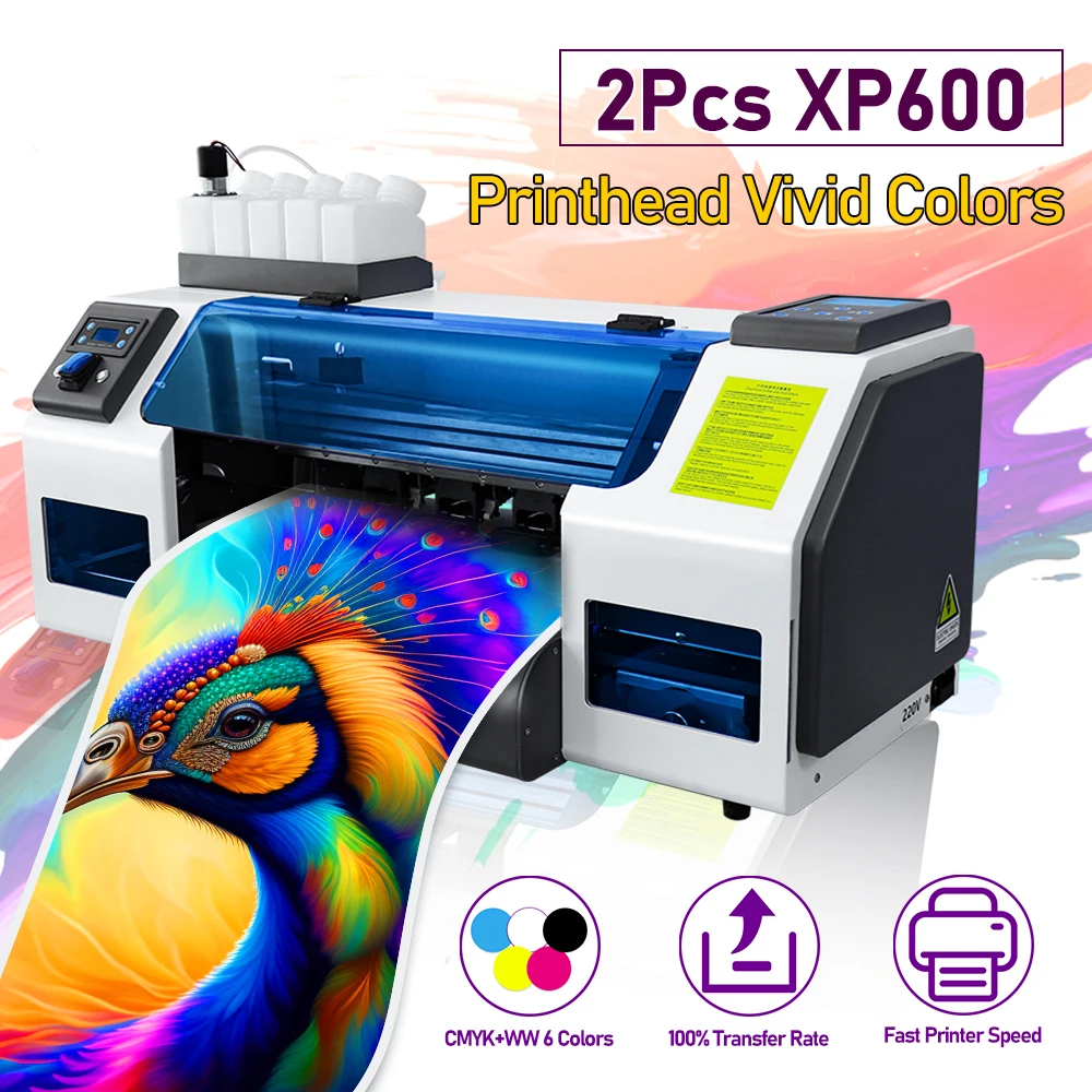 DTF Printer A3 Dual Head XP600 Pre-heating Print Direct Transfer Printer  For T-shirts Jeans Hoodies DTF T-shirt Printing Machine - AliExpress