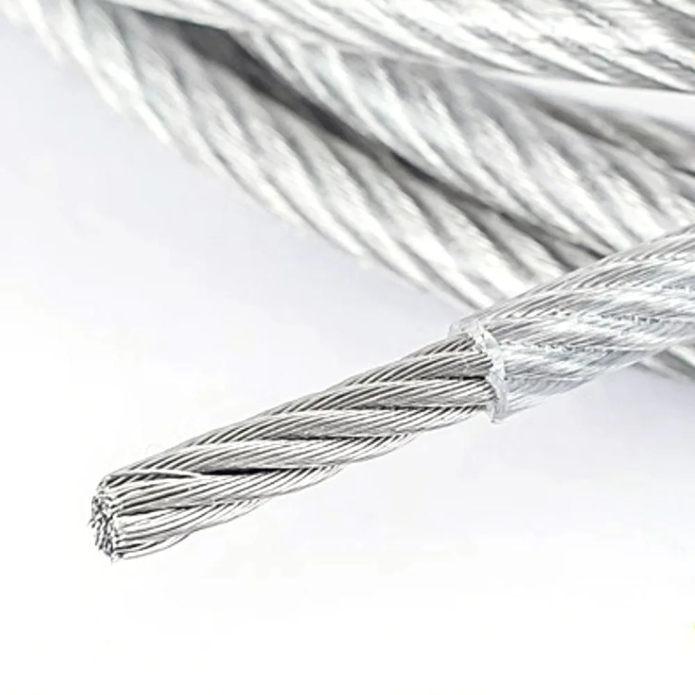 304 Stainless Steel PVC Coating Wire Rope 10m 0.3/0.4/0.5/0.6/0.45/0.5/0.6/0.8/1/1.2/1.5/2/2.5/3/4/5/6/8/10/16mm 1x7 7x7 7x19,stainless steel wire,stainless steel cable rope kits,steel wire rope