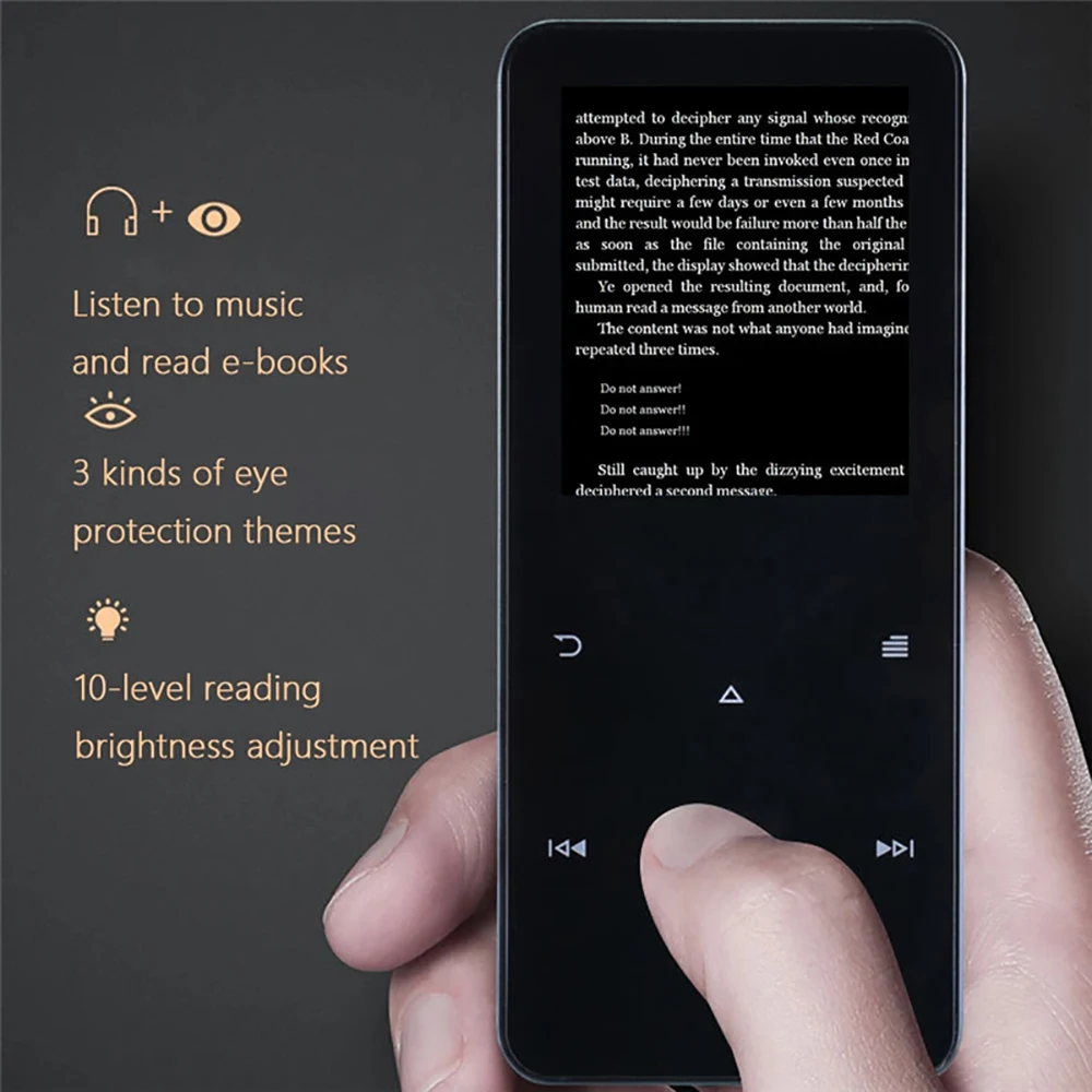 Portable TFT Touch Screen MP3 Player 1.8 Inch Walkmen Bluetooth5.0 Compatible E-Books Recording Sports MP4 FM Radio Music Player