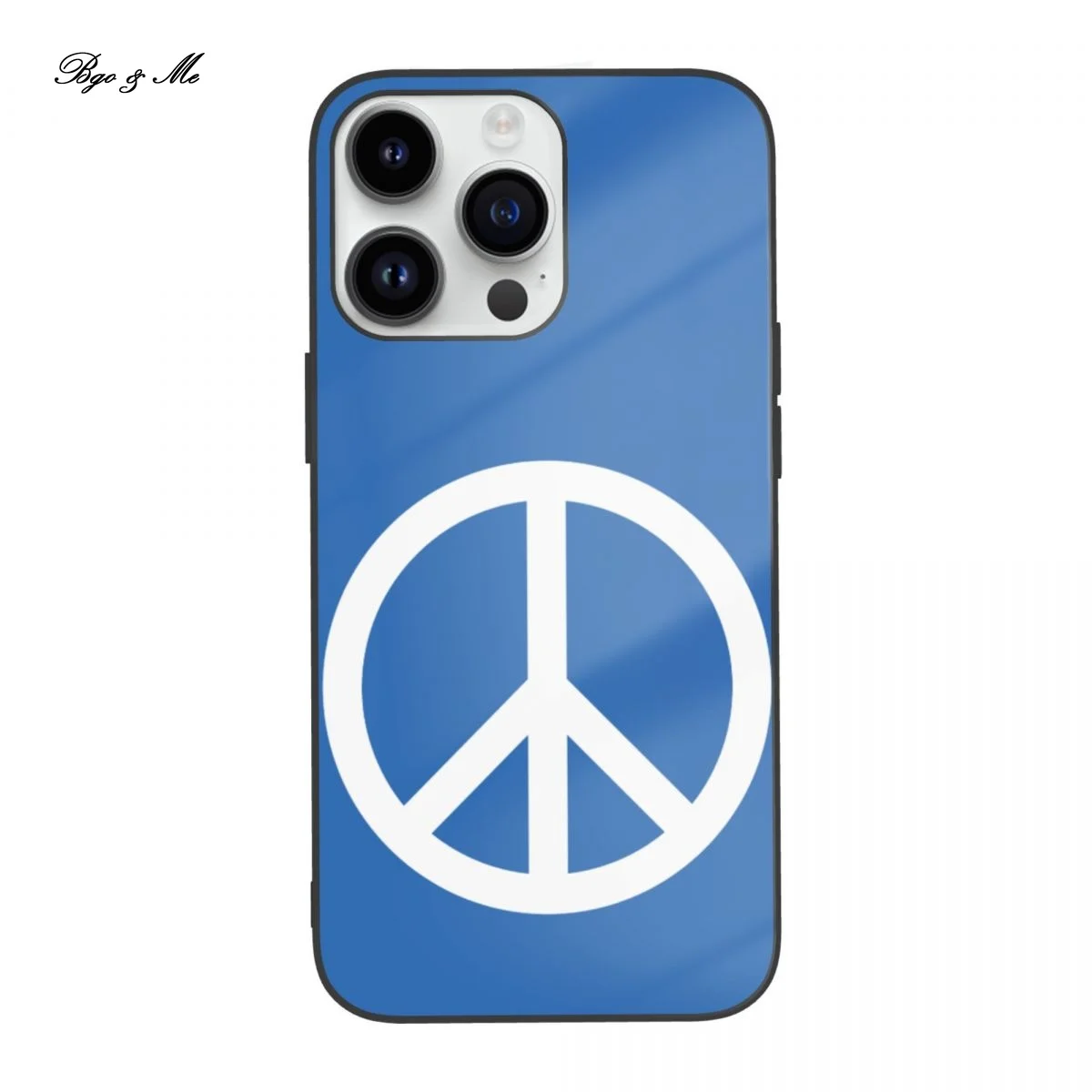 

Peace Symbol Case with iPhone 12 13 14 Pro Max for Teens Men and Women Cool TPU Glass Bumper Phone Case Cover