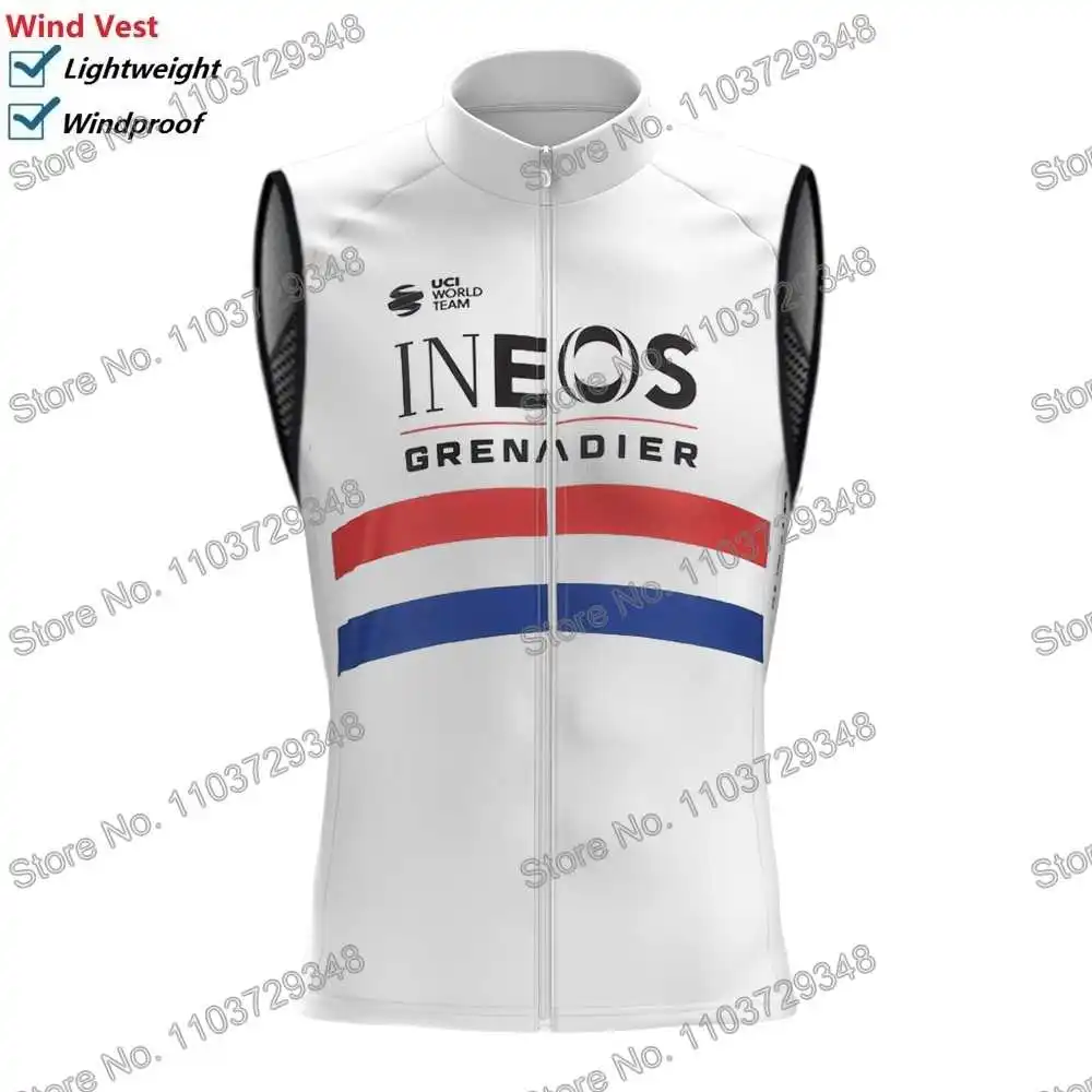 Ineos Grenadier Champion Cycling Vest Windbreaker Men Wind Vest Summer Road Bike Jersey Sleeveless MTB Jacket Filippo Ganna